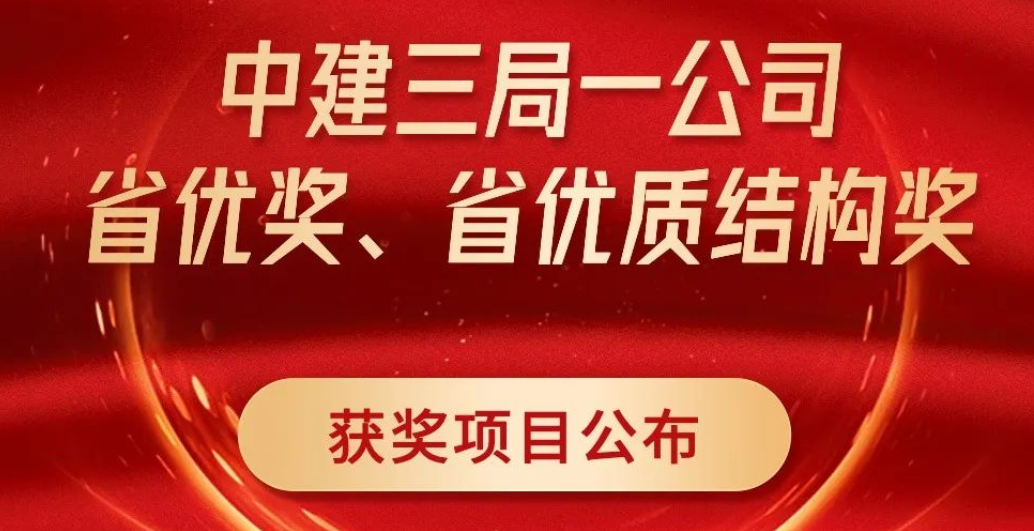 中建三一斩获省级质量奖48项
